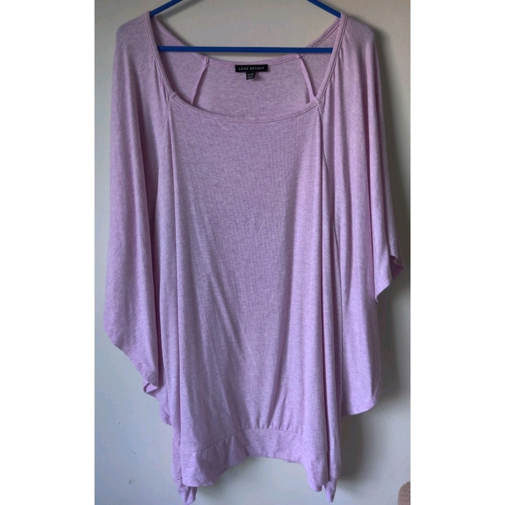 Lane Bryant Scoop Neck Half-Sleeve Dolman Top Lilac Size 26/28‎ Lightweight